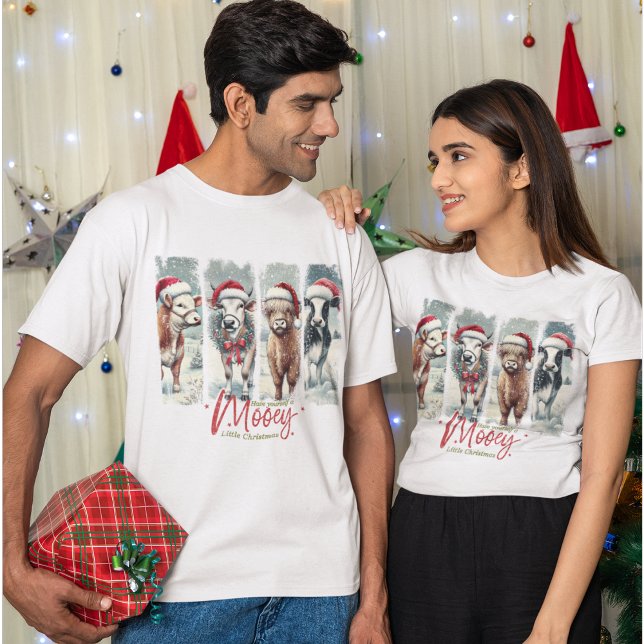 T-shirt Ayez Vous Une Petite Vaches De Noël Moyenne (Créateur téléchargé)
