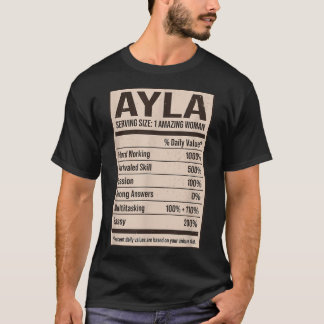 T-shirt Ayla Nutrition Facts Name Nickname Alias Title Fri