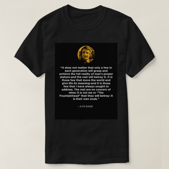 T-shirt Ayn Rand Cote (Design devant)