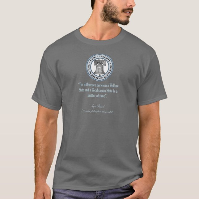 T-shirt Ayn Rand Cote (Totalitarisme) (Devant)