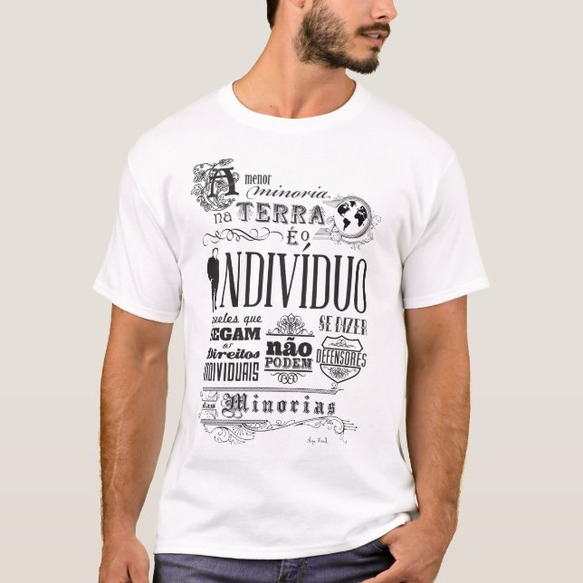 T-shirt Ayn Rand - un indivíduo de l'é o de minoria de (Devant)