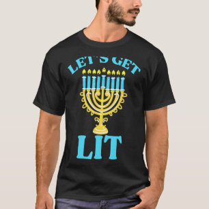 T-shirt Ayons de la lumière Hanoukka Juif Menorah Juif Cha