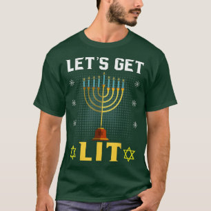 T-shirt Ayons de la lumière Hanoukka juive Menorah Chanukk