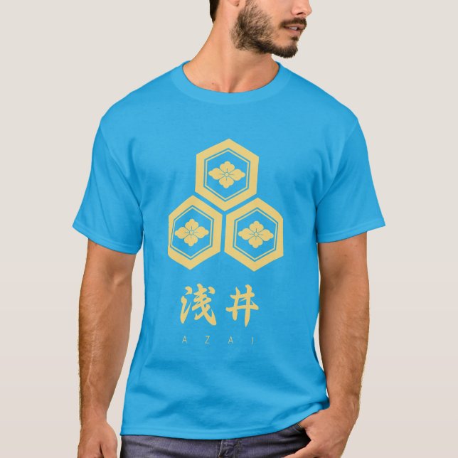 T-shirt Azai Clan kamon avec nom de clan (Devant)