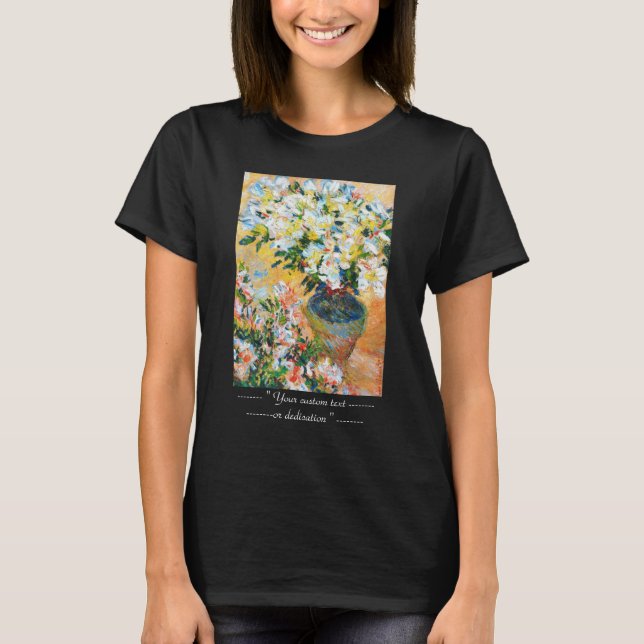 T-shirt Azalées blanches dans un pot, Claude Monet 1885 (Devant)
