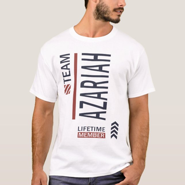 T-shirt Azariah Nom personnalisé Cadeau Anniversaire (Devant)