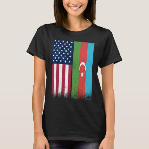 T-shirt Azerbaïdjan Azerbaïdjanais Drapeaux Américains Fi