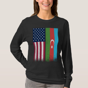 T-shirt Azerbaïdjan Azerbaïdjanais Drapeaux Américains Fi
