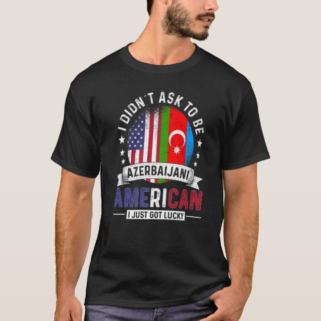 T-shirt Azerbaijani American Countries Flags Pride Azerbai (Devant)