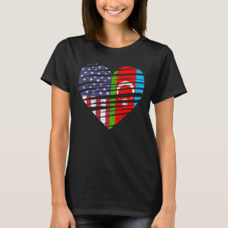 T-shirt Azéri American Gros Coeur USA Patriot Herit