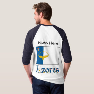 T-shirt Azores Drapeau Azoréen Personnalisé 