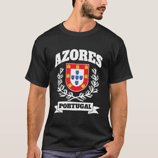T-shirt Azores Island Portugal Thème Portugais Pride (Devant)