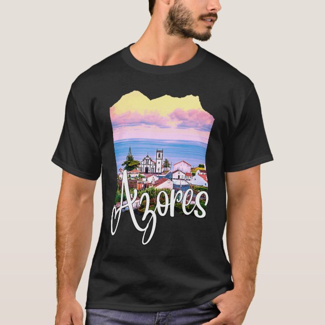 T-shirt Azores Portugal Portuguese Roots Azores Souvenirs (Devant)