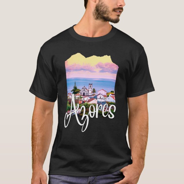 T-shirt Azores Portugal Portuguese Roots Azores Souvenirs (Devant)