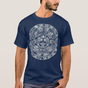 T-shirt Aztec Calendrier Mexica Nahuatl Maya Sun Stone