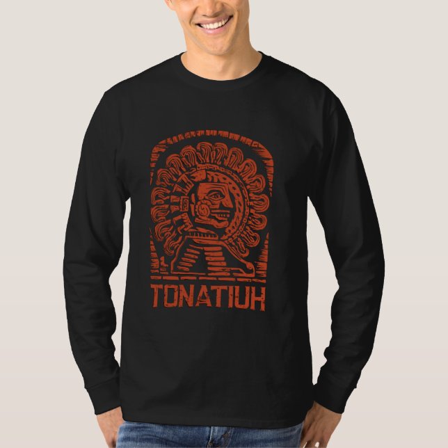 T-shirt Aztec Dieu Mythologie antique Tonatiuh Sun Icon (Devant)