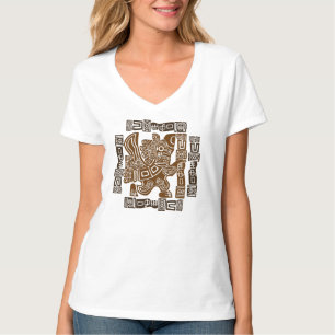 T-shirt Aztec Eagle Guerrier Tribal Art antique
