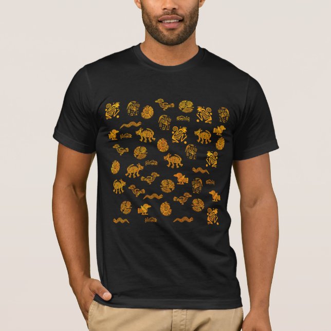 T-shirt Aztec Figures of Animals (Devant)
