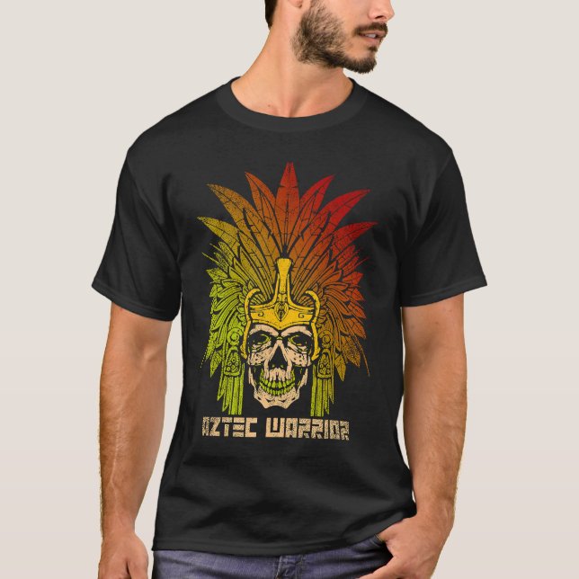 T-shirt Aztec Guerrier Roi Mexique Aztec Mayas (Devant)