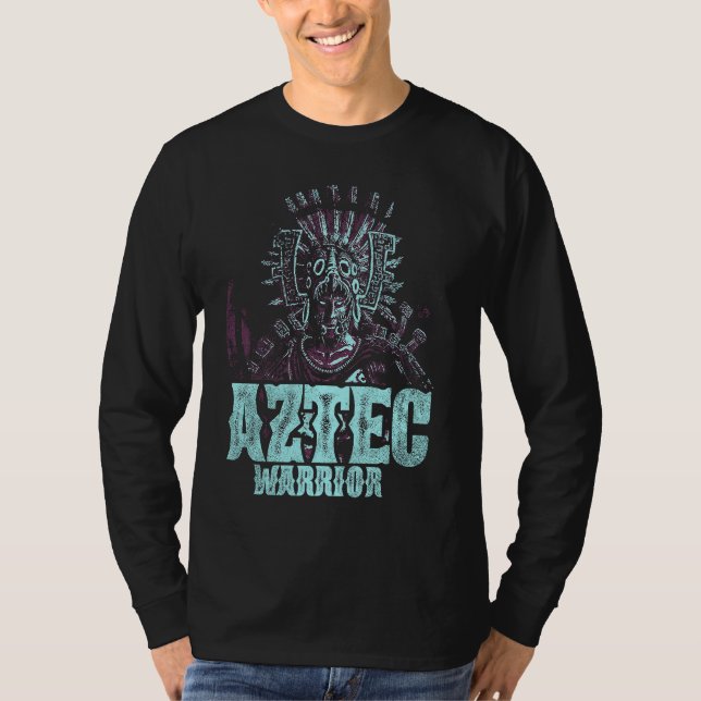 T-shirt Aztec Guerrier Roi Mexique Aztec Mayas natif Aztec (Devant)