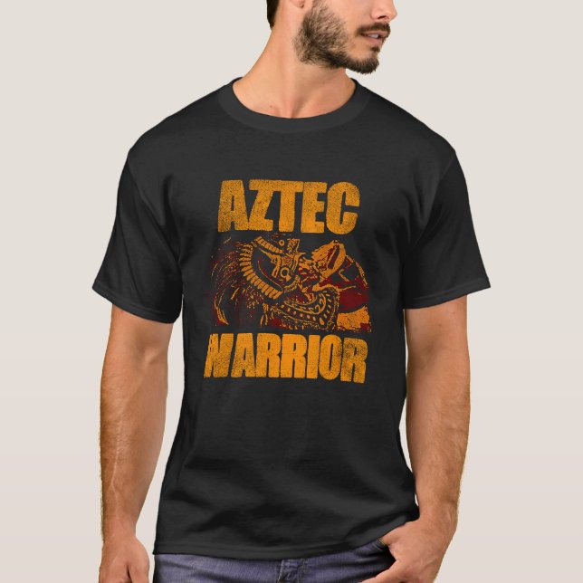 T-shirt Aztec Guerrier Roi Mexique Aztec Mayas natif Aztec (Devant)