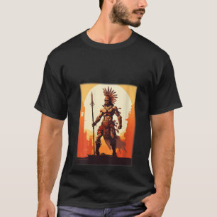 T-shirt Aztec Jaguar Guerrier Natif Mexicain Mythologie Ho