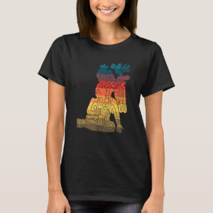 T-shirt Aztec Maya Sitting Man Incan