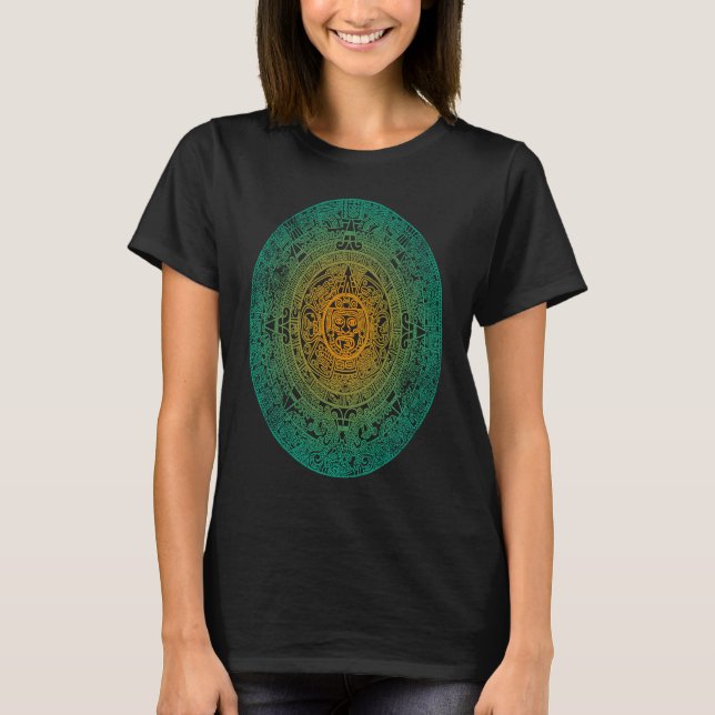 T-shirt Aztec Mayas Aztec Calendrier Mexique Histoire 3 (Devant)