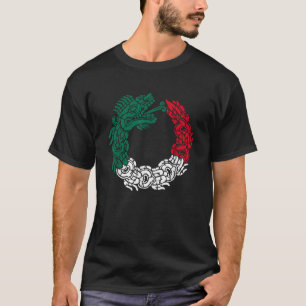 T-shirt Aztec Quetzalcoatl Serpent Drapeau Mexicain Roo Me
