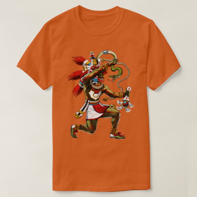 T-shirt Aztec Serpent God Quetzalcoatl (Design devant)