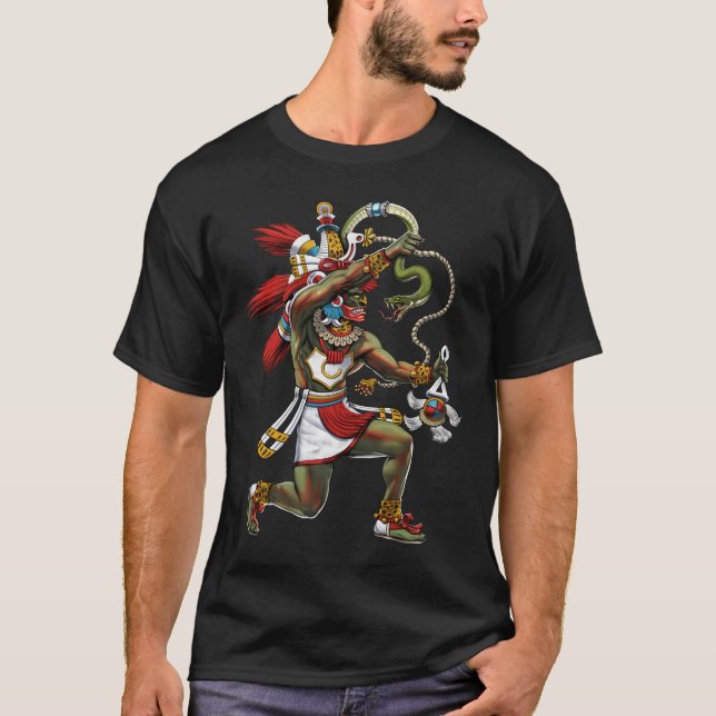 T-shirt Aztec Serpent God Quetzalcoatl (Devant)