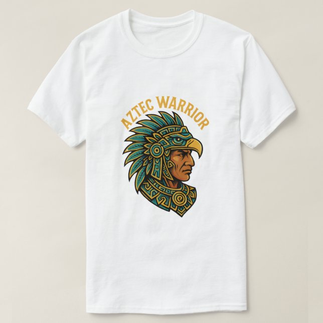 T-shirt Aztec Warrior – Ancient Power & CourageT-Shirt (Design devant)