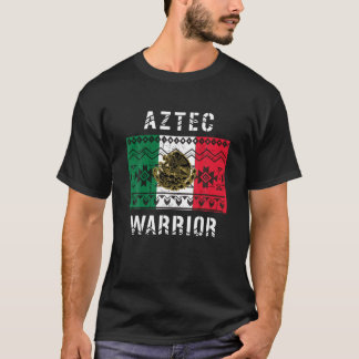 T-shirt Aztec Warrior Mexique Drapeau Design Aztec Calendr