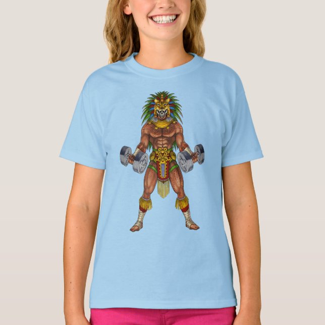 T-shirt Aztec Warrior Weightlifting (Devant)