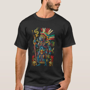 T-shirt Aztèque Dieu Aztèque Culture Maya Indigène Tlaloc
