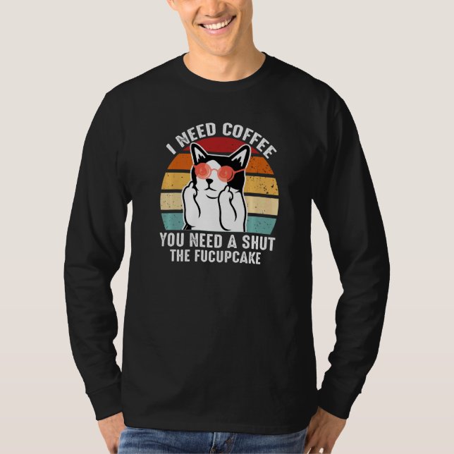 T-shirt Azuco  Coffee Cat (Devant)
