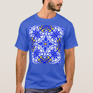 T-shirt azulejos portugais Bleu et blanc magnifique s
