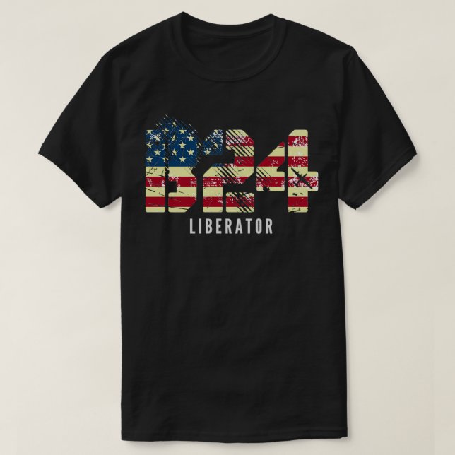 T-shirt B24 Liberator 2ÈME GUERRE MONDIALE Bomber avion US (Design devant)