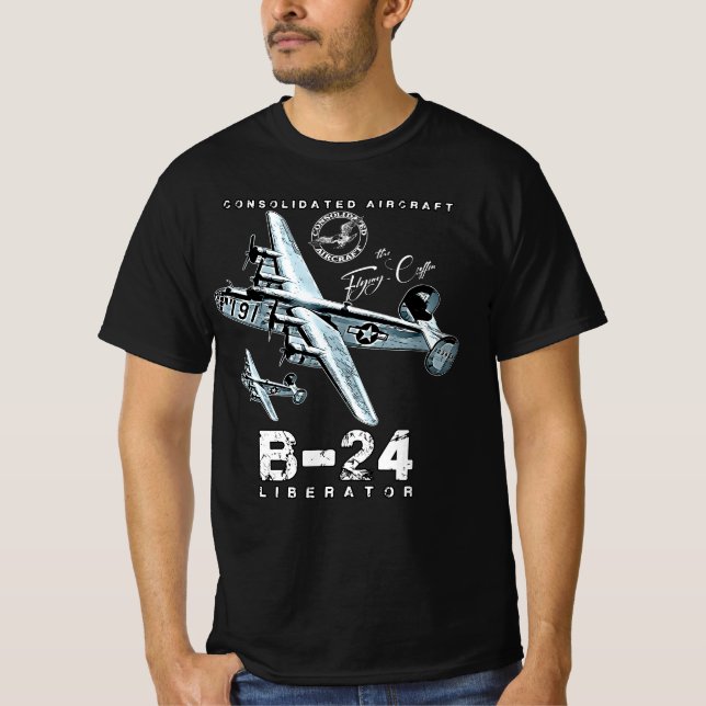T-shirt B24 Liberator Le Flying Coffin 2ÈME GUERRE MONDIAL (Devant)