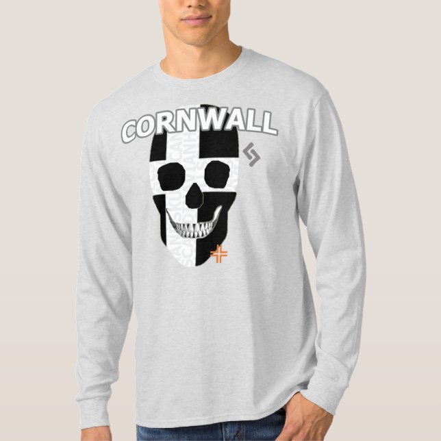 T-shirt B2 à manches longues de Cornwall HANDSKULL (Devant)