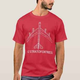 T-shirt B52 Stratoforteresse Bomber Plane Cadeau Schéma Bl
