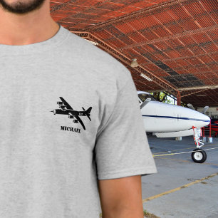 T-shirt B-17 Avion Vintage Salon d'aviation 2ÈME GUERRE MO