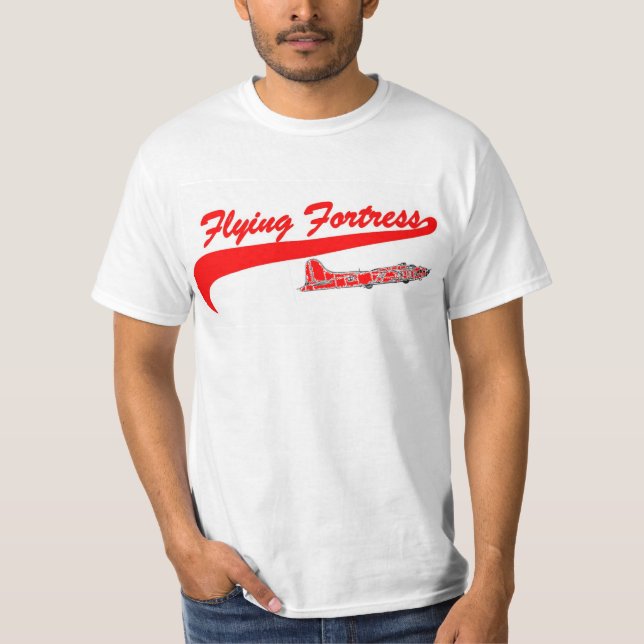 T-shirt B 17 Forteresse Volante Baseball Style T Chemise (Devant)