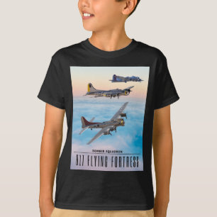 T-shirt B-17 SQUADRON BOMBRE FORTERESSE volant