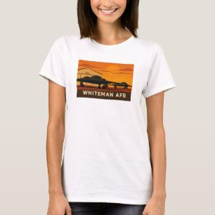 T-shirt B-2 Jet Sunset Art - Whiteman AFB Poster Style