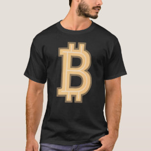 T-shirt B alphabet lettre pièce argent Cripto