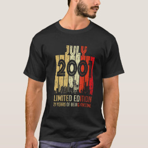 T-shirt {B] Anniversaire Vintage Juillet 2001 Awesome Epic