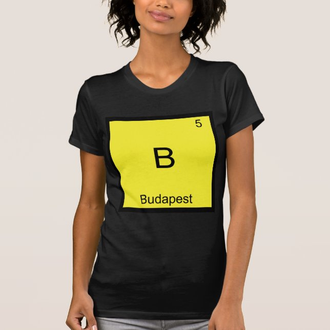 T-shirt B - Budapest Blague Chemise Élément Symbole Tee (Devant)