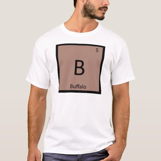 T-shirt B - Buffalo Symbole de Chimie de Buffalo (Devant)