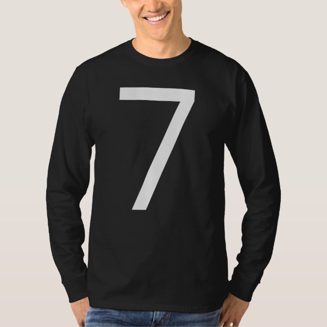 T-shirt B Day Number 7 Monogram Poppins Font Initial Alpha (Devant)